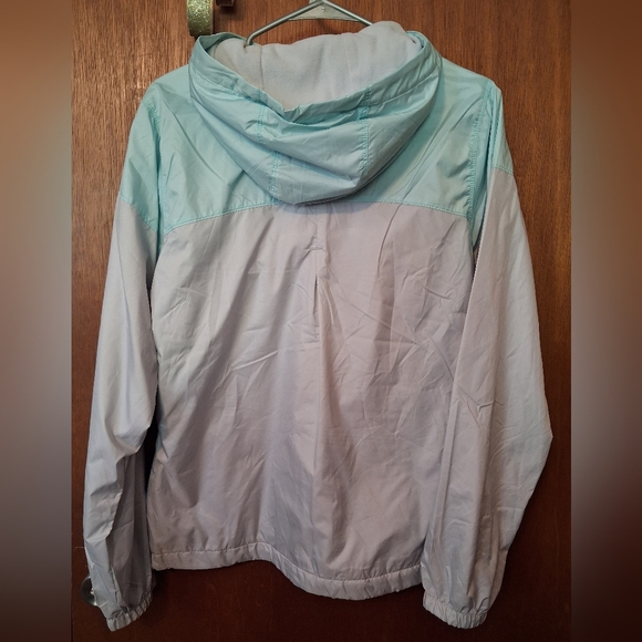 Columbia Mint Green Gray Fleece Lined Flash Forward Windbreaker Jacket NWT $90 - Picture 3 of 16